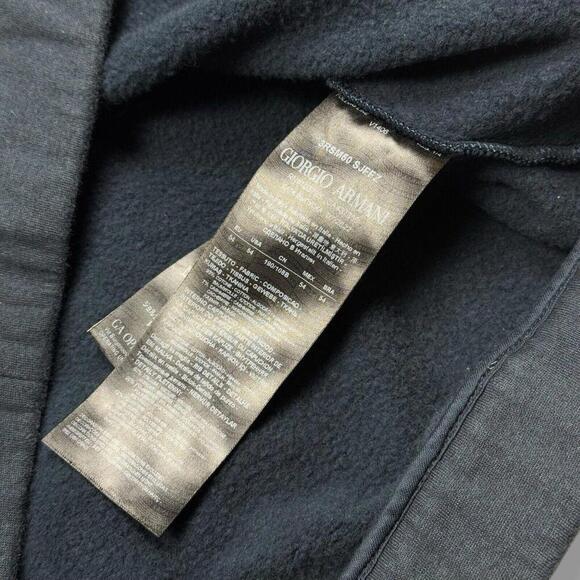 Set-GIORGIO ARMANI Cashmere-Cotton Hoodie/Sweatpants Navy Made In Italy $3500 - Picture 7 of 15